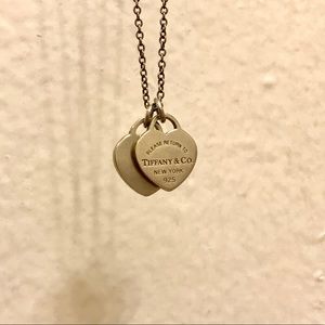 Return to Tiffany Mini Double Heart Tag Pendant